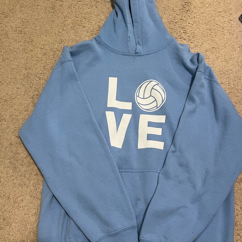 Volleyball Blue “Love” Hoodie
